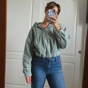 Cropped corduroy jacket
